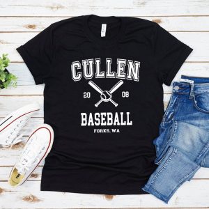 Twilight Cullen T-shirt with Forks baseball design