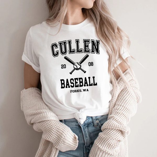 Twilight Cullen T-shirt with Forks baseball design