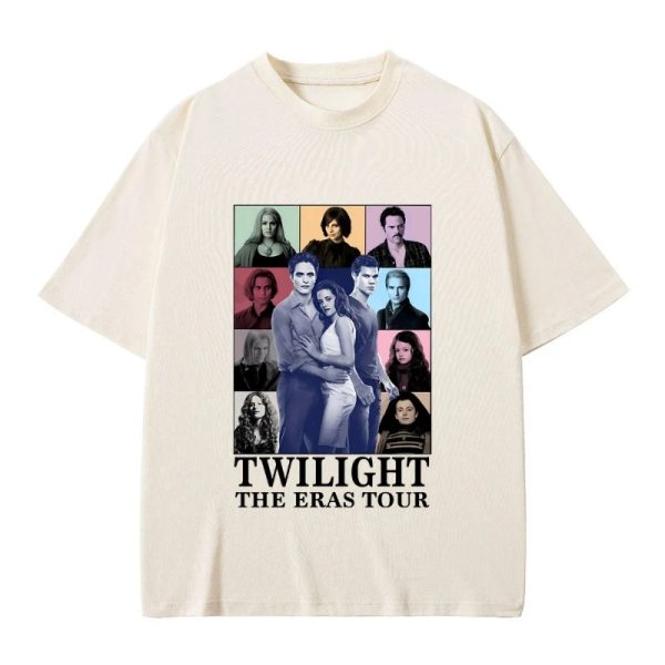 Twilight Eras Tour T-shirts featuring Jacob Black, Bella Swan, and Edward Cullen – vintage, oversized, and casual for men and women