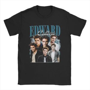 Edward Cullen vintage T-shirt, cotton streetwear, unisex daily top, short sleeve, for men and women