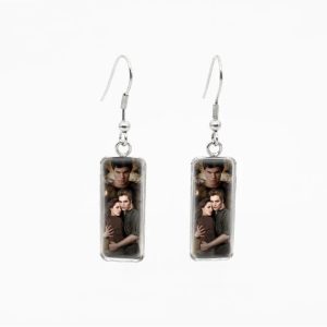 Twilight movie-inspired rectangle stainless steel earrings