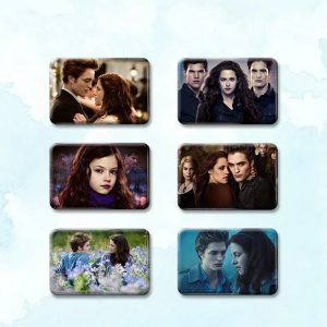 Handcrafted Twilight Badge Pin – Edward Bella Renesmee Rectangle Brooch Jewelry