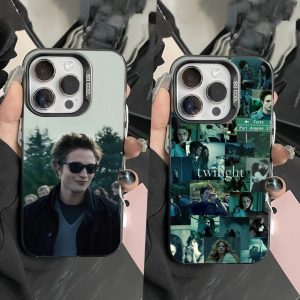 Twilight Robert Pattinson phone case for iPhone, black matte bumper, anti-fall