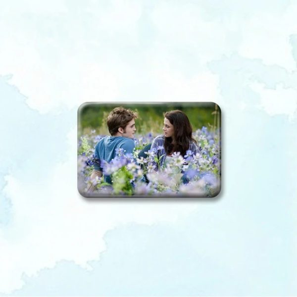 Handcrafted Twilight Badge Pin – Edward Bella Renesmee Rectangle Brooch Jewelry