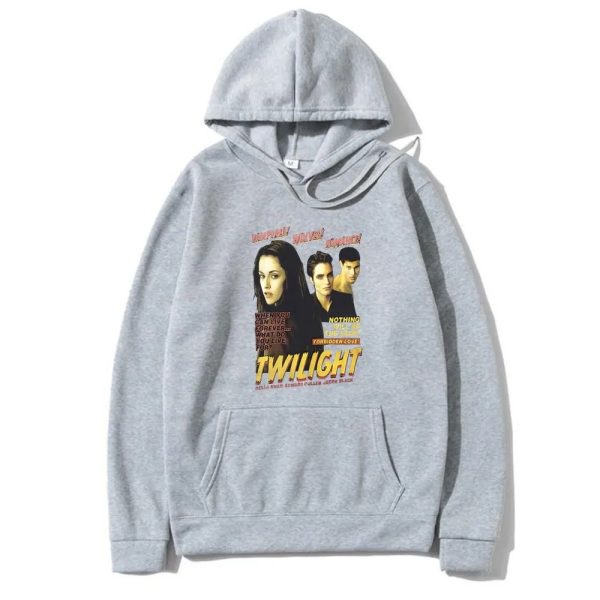 Vintage Twilight hoodie with Bella, Edward, and Jacob print
