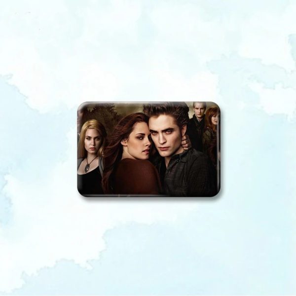 Handcrafted Twilight Badge Pin – Edward Bella Renesmee Rectangle Brooch Jewelry