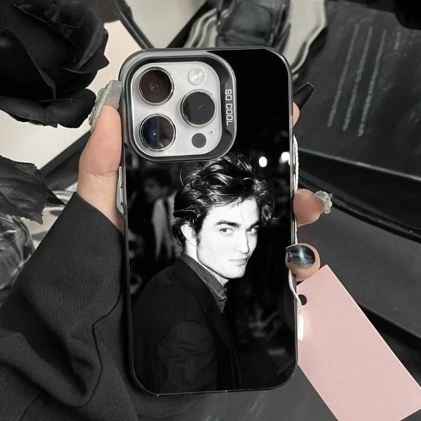 Twilight Robert Pattinson phone case for iPhone, black matte bumper, anti-fall