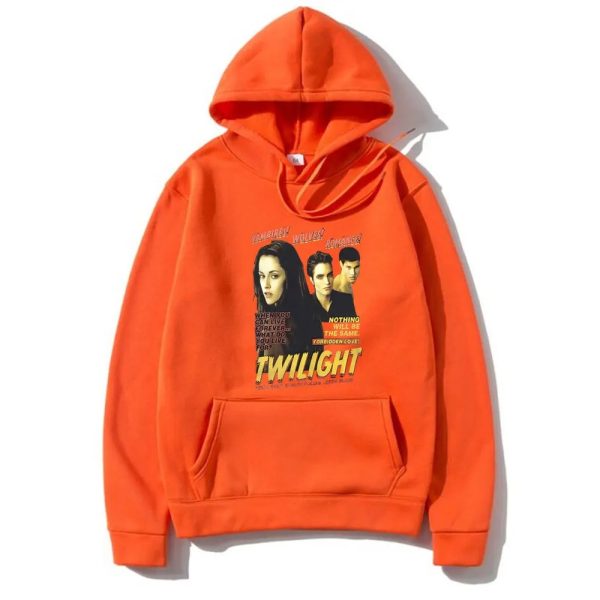 Vintage Twilight hoodie with Bella, Edward, and Jacob print