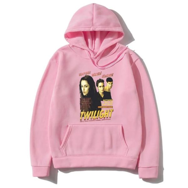 Vintage Twilight hoodie with Bella, Edward, and Jacob print