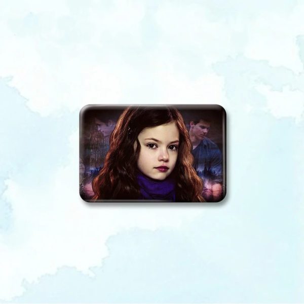 Handcrafted Twilight Badge Pin – Edward Bella Renesmee Rectangle Brooch Jewelry