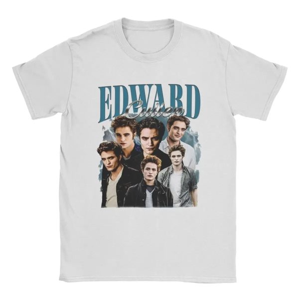 Edward Cullen vintage T-shirt, cotton streetwear, unisex daily top, short sleeve, for men and women
