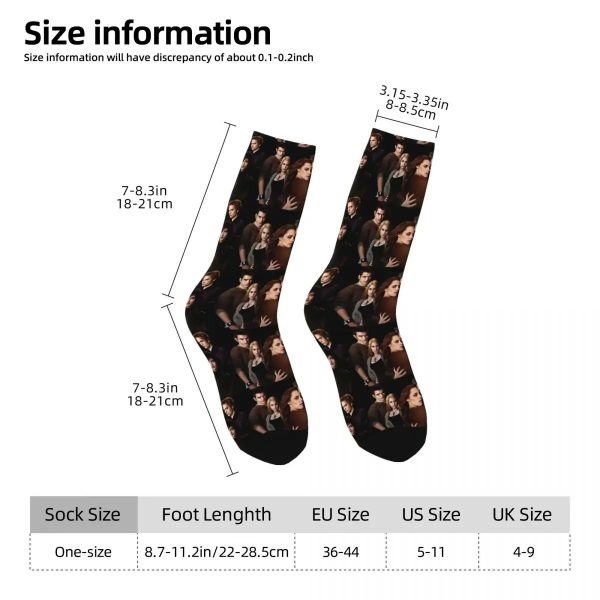 Twilight tube socks – soft, comfy middle tube socks for men and women, perfect gifts for Twilight fans.
