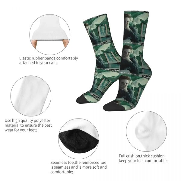 Twilight Edward Bella Socks – Elegant, Anti-Skid Autumn Stockings for Men - Image 3