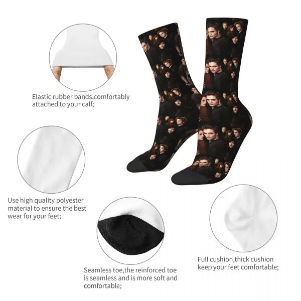 Twilight tube socks – soft, comfy middle tube socks for men and women, perfect gifts for Twilight fans.