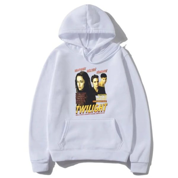 Vintage Twilight hoodie with Bella, Edward, and Jacob print