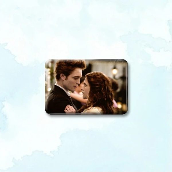 Handcrafted Twilight Badge Pin – Edward Bella Renesmee Rectangle Brooch Jewelry