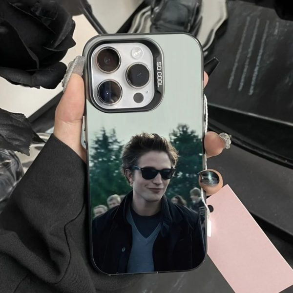 Twilight Robert Pattinson phone case for iPhone, black matte bumper, anti-fall