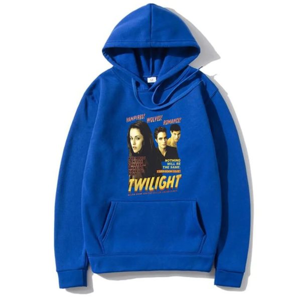 Vintage Twilight hoodie with Bella, Edward, and Jacob print