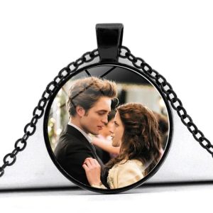 Twilight Bella movie poster glass cabochon choker necklace