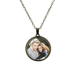 Twilight movie pattern 1 inch glass cabochon antique necklace