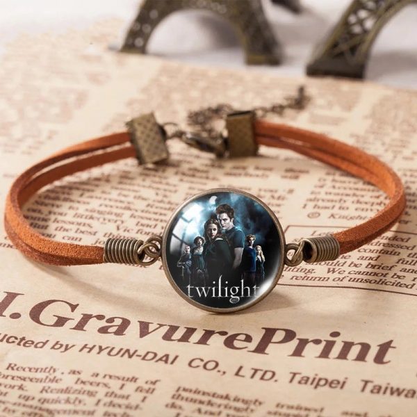 Twilight movie leather bracelet handmade for women
