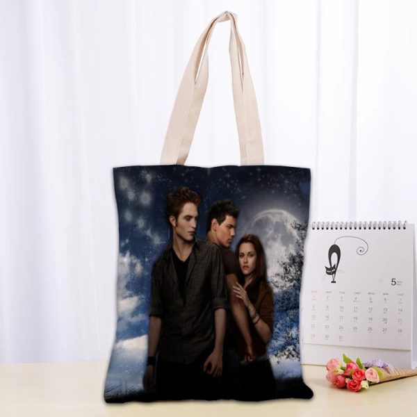 Twilight TV canvas tote bag for fans, reusable and eco-friendly