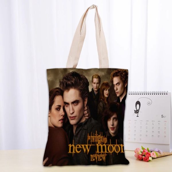 Twilight TV canvas tote bag for fans, reusable and eco-friendly