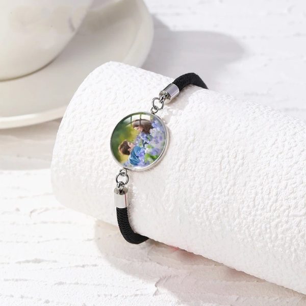 Handmade Twilight Edward and Bella red black bracelet