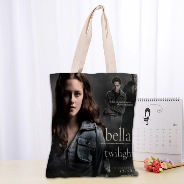 Twilight TV canvas tote bag for fans, reusable and eco-friendly