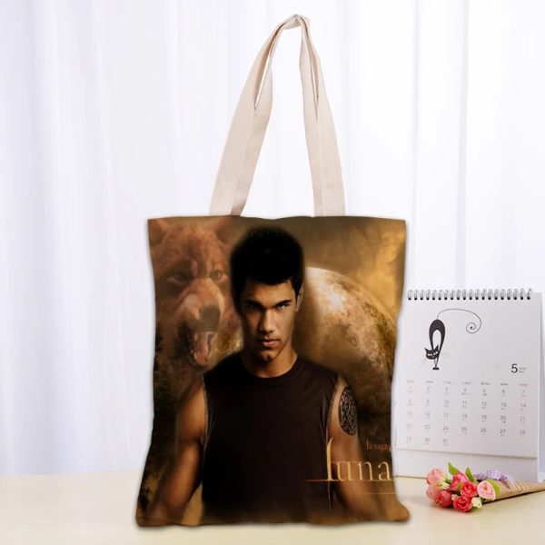 Twilight TV canvas tote bag for fans, reusable and eco-friendly