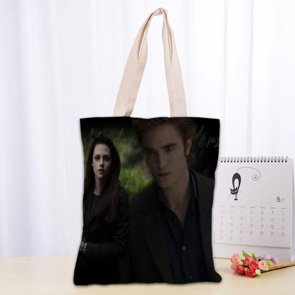 Twilight TV canvas tote bag for fans, reusable and eco-friendly