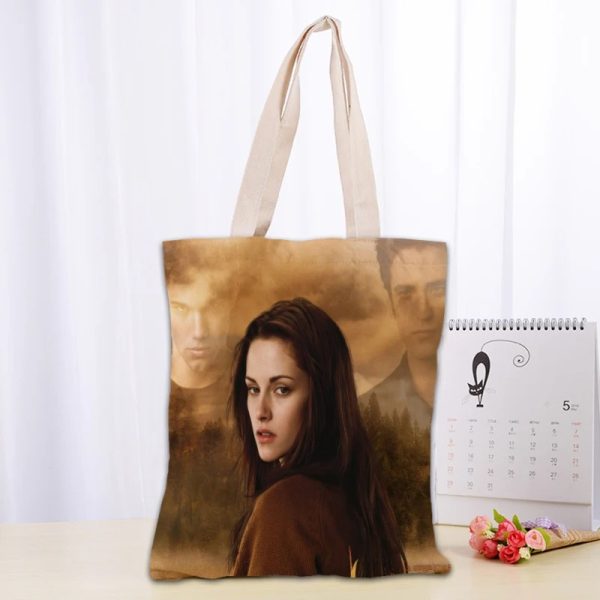 Twilight TV canvas tote bag for fans, reusable and eco-friendly