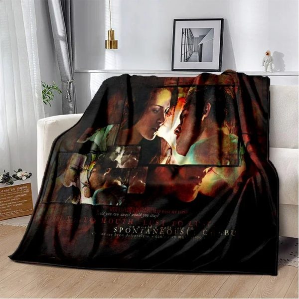 Vampire and werewolf inspired love blanket for cozy nights