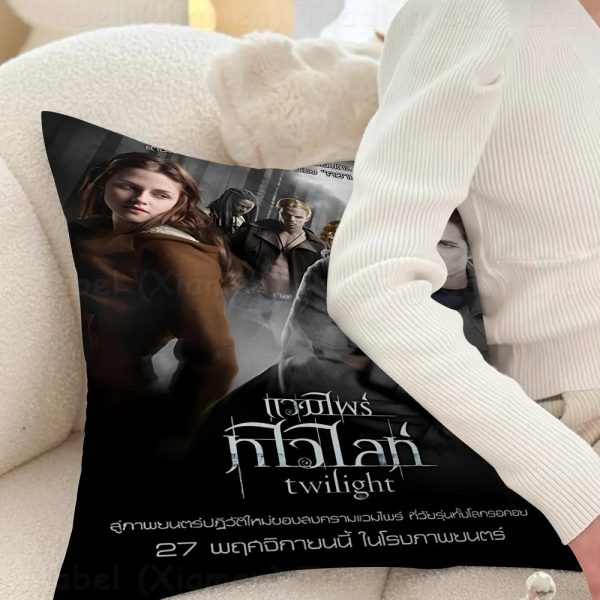 Twilight movie pillow cover, cozy cushion for bed or sofa
