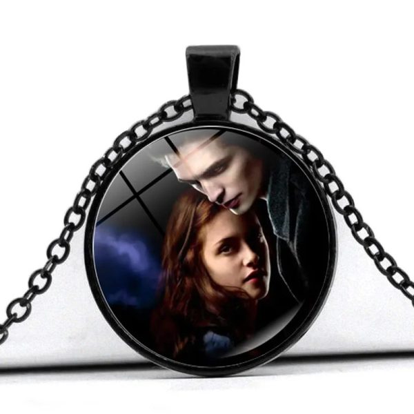 Twilight Bella movie poster glass cabochon choker necklace