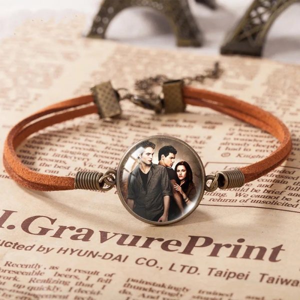 Twilight movie leather bracelet handmade for women
