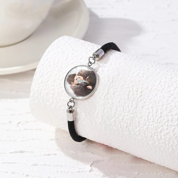 Handmade Twilight Edward and Bella red black bracelet