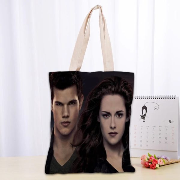 Twilight TV canvas tote bag for fans, reusable and eco-friendly