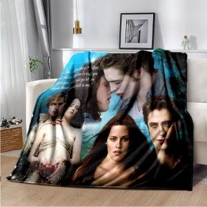 Soft vampire and werewolf inspired love blanket