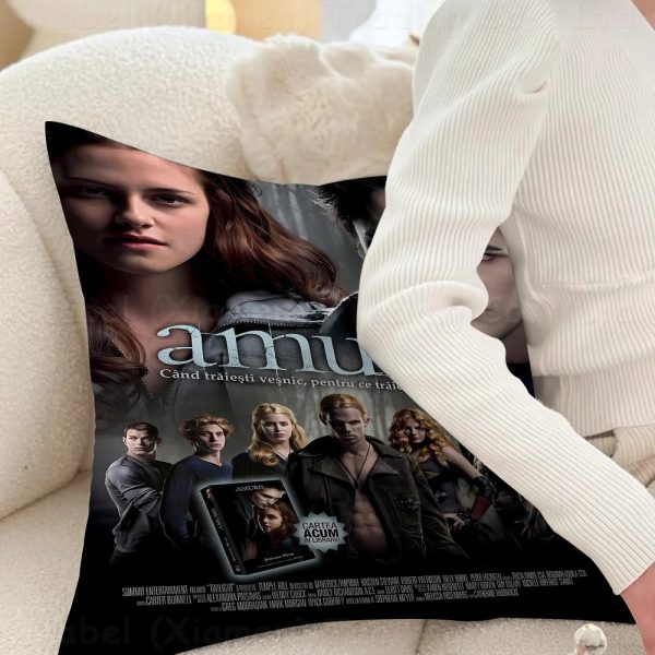 Twilight movie pillow cover, cozy cushion for bed or sofa