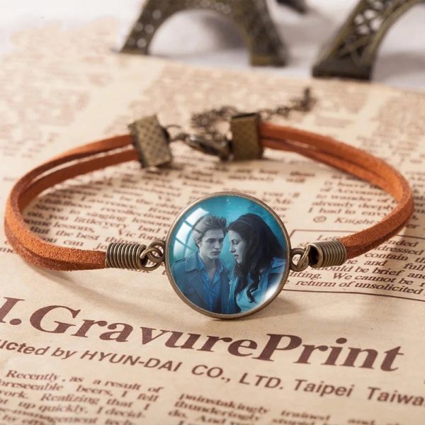 Twilight movie leather bracelet handmade for women