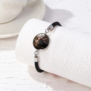 Handmade Twilight Edward and Bella red black bracelet