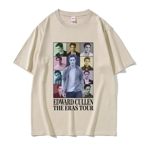 Edward Cullen Twilight T-Shirt for Men - Pure Cotton Short Sleeve Robert Pattinson Tee