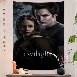 Ethereal twilight wall tapestry with tarot design