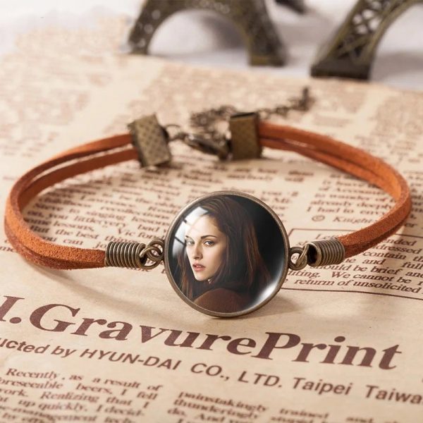 Twilight movie leather bracelet handmade for women