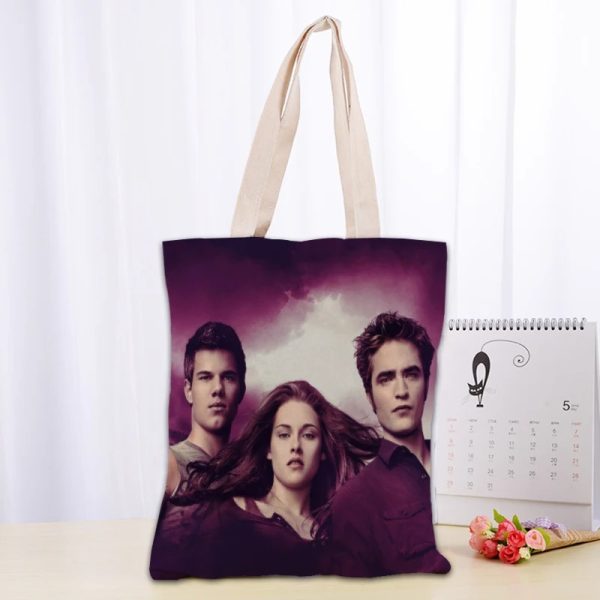 Twilight TV canvas tote bag for fans, reusable and eco-friendly