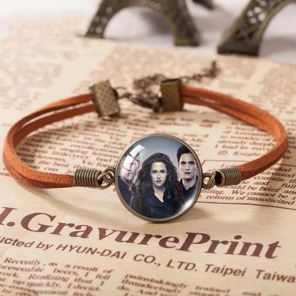 Twilight movie leather bracelet handmade for women