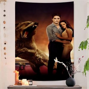 Modern mystic twilight wall tapestry for boho decor