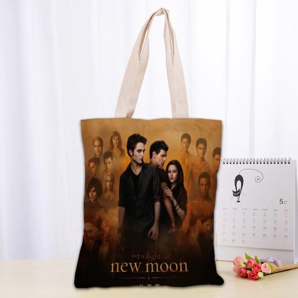 Twilight TV canvas tote bag for fans, reusable and eco-friendly