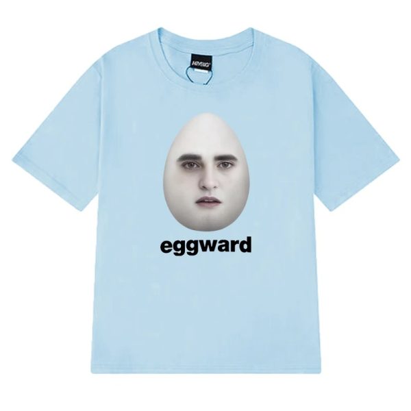 Eggward Twilight Meme T-shirt – Edward Cullen Parody, Funny Short Sleeve Unisex Cotton Top for Men and Women